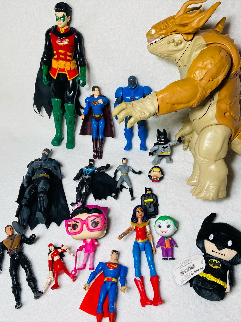 DC Super Hero Toy Lot Superman Batman Wonder Woman Action Figures
